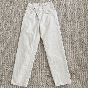 Agolde Straight Leg Jeans - Crisp White